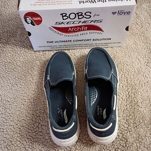 BOBS from Skechers Blue and White Arch Fit Sneakers